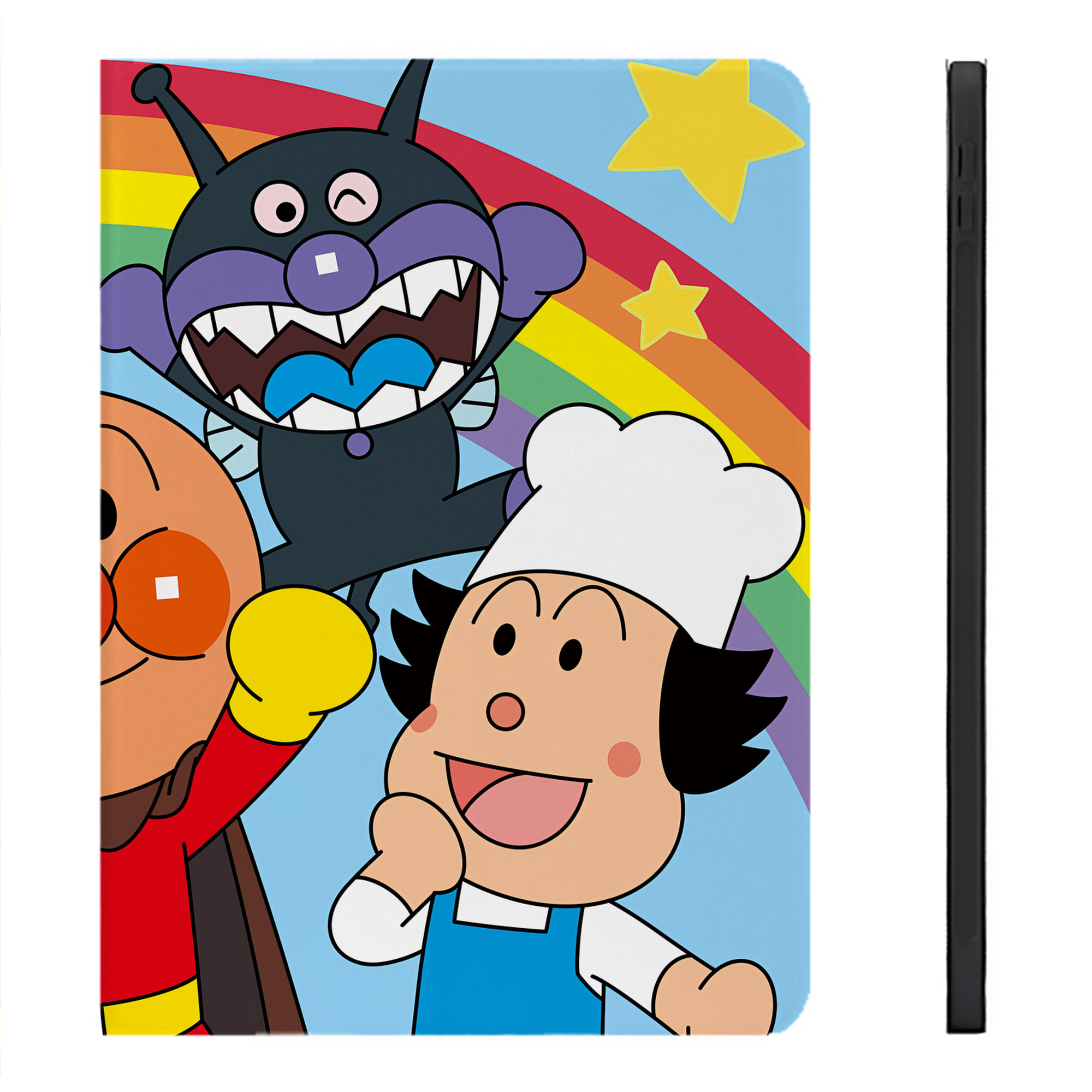 （画像用） アンパンマン Anpanman IPadケース ペンホルダー付き ブックスタイルデザイン